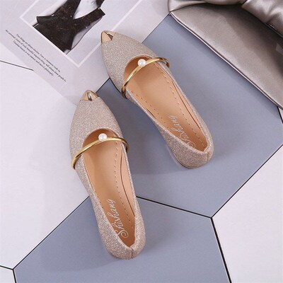 Summer 2018 Womens Shoes Pointed Toe Flat Shallow Slipon Sho