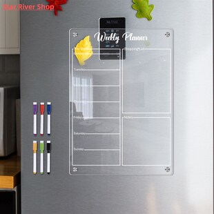 Fridge Sticker Calendar Board Magnetic Reusable Weekly Plann