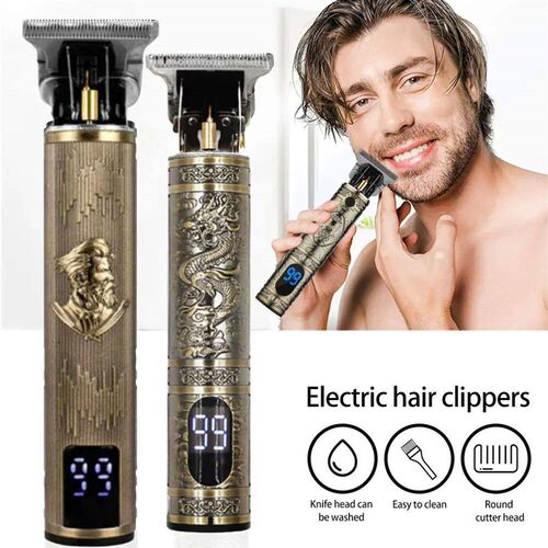 D Display T9 Electric Hairber 0mm Shaver Hair Trimer Home