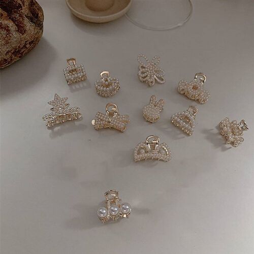 Retro  Alloy Love Heart Gift Rabbit Bow Hair Claw Women Hair