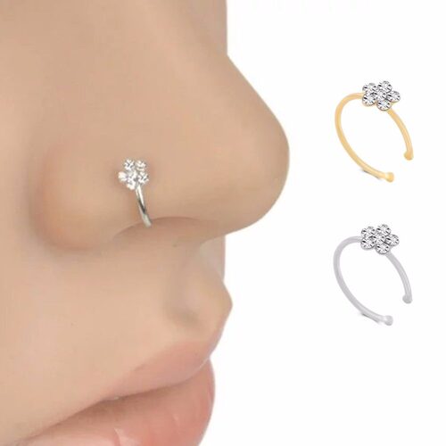 2019 Nose stud Round Simple ear nose ring Circle 鼻环鼻钉