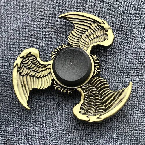 Fidget Finger Spinner Antique Brass Color Alloy Metal Hand S