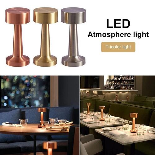 Retro Table Lamp Metal Touch Decor for Bar Coffee Restaurant