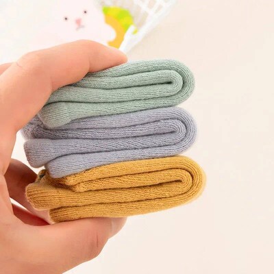 Baby socks terry winter thickening warm combed cotton cartoo