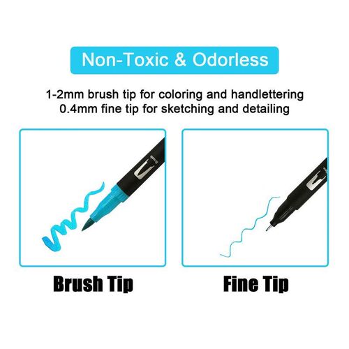 12/24/36/48 Colors Art Marker Dual Brush Pens Brush and Fine