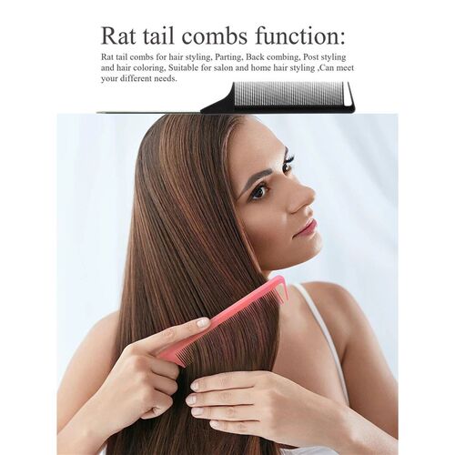 Pro Pointed Tail Salon Hairdressing Hair Styling Anti-static