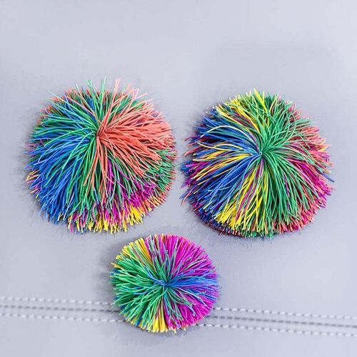 Big 6/9cm Fidget Sensory Koosh Ball Children Funny Rainbow T