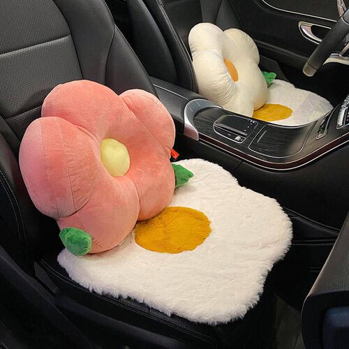 Atsafepro Car Lumbar Cushion Cute Flower Car Lumbar Cushion