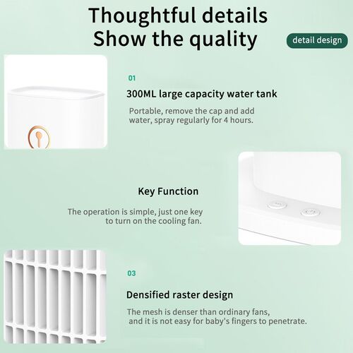 Portable Mini Air Conditioning Fan USB Spray Type Water Cool