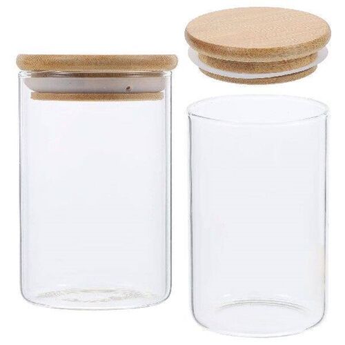 2 Pcs Cotton Swab Storage Box Swabs Ball Jars Pad Glass