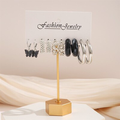new black butterfly earrings set acrylic big earring珍珠耳环