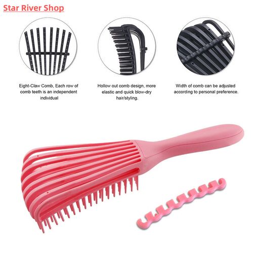 Detangling Hair Brush Octopus Brush Pink Purple Massage Curl