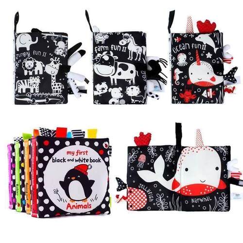Baby Book Toys for Toddler Newborn Infant Soft Cloth Books Q