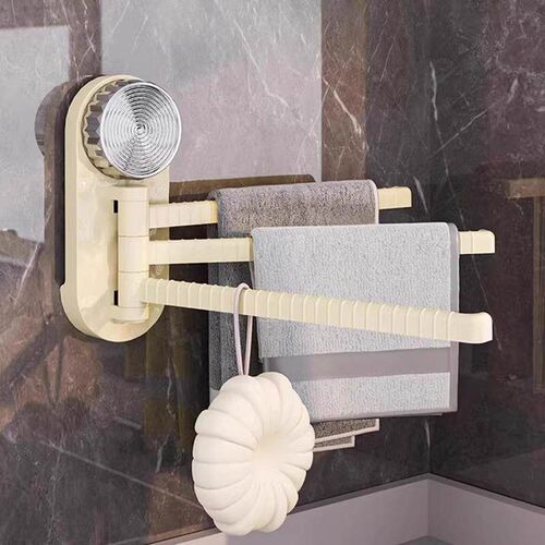 Suction Cup Rotating Cloth Rack, No-Drill Towel Rack, Multi-