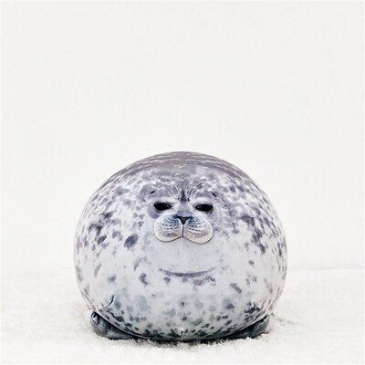 20cm Cute Chubby Angry Blob Seal Pillow 3D Novelty Toy Sea L