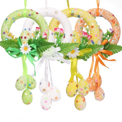 Easter Eggs Garland Multi Color Foam Egg For Home Party Deco