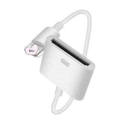 New Docking 30pin Female to 8pin Data Charge Cable Dock 30P