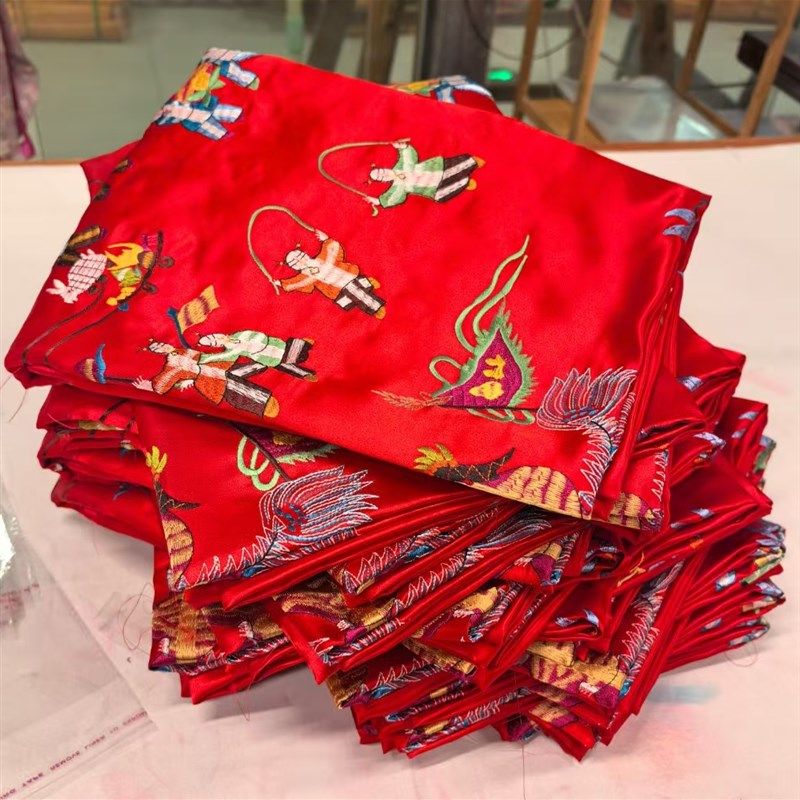 结婚庆红色百子图被面真丝桑蚕丝机绣花刺绣软缎中式被绿色龙凤,床上用品,被套,淘宝优惠券,粉丝福利购,淘宝优惠卷
