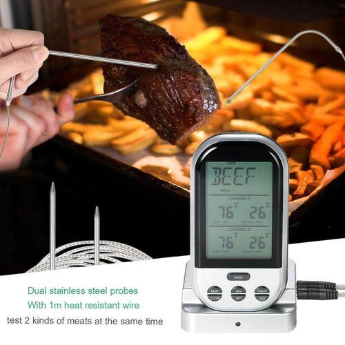 Wireless Remote Meat Thermometer Dual Probe Digital