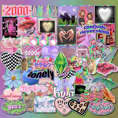 10/30/50PCS Laser  Pink Girl ers Deals Deoration Suitase Sra