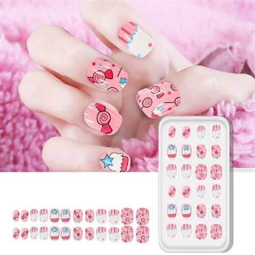 4 Sets Fingernail Decoration Stickers Decorate Fake Nails