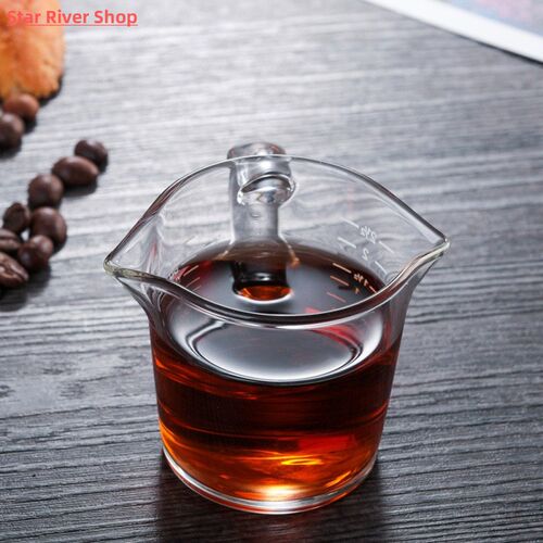 6 Styles Heat-resisting Glass Espresso Measuring Cup Double/