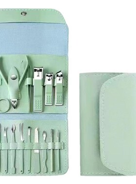 Navy Claw Set Matcha Green 16-piece Set Beauty Manicure Tool