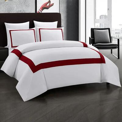 45Bedding Set Red Double Bed Luxury Stitching Comforter Bedd