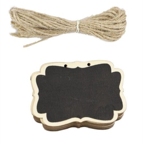 12x Hanging Black Frame with Jute String / Wall Decor Wooden