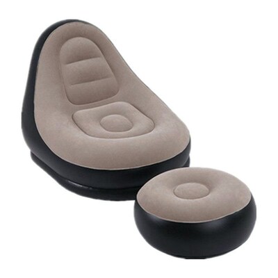 New Style Thickened Inflatable Lazy Sofa with Footstool Leis