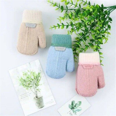 Durable Knitted Children Mittens Breathable Hand Warmers