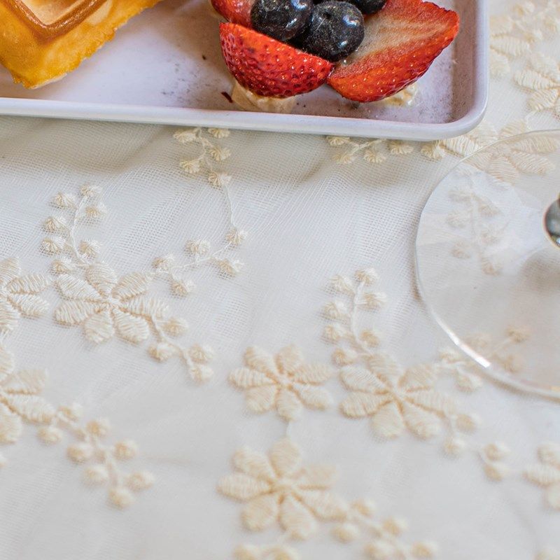 法式蕾丝绣花餐桌布长方形方形圆形甜品台茶几布电视柜床头柜盖巾,居家布艺,桌布,淘宝优惠券,粉丝福利购,淘宝优惠卷