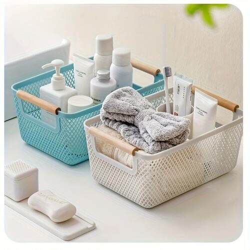 Multi Functional Hollow Storage Basket, Bathroom Bedside Tab