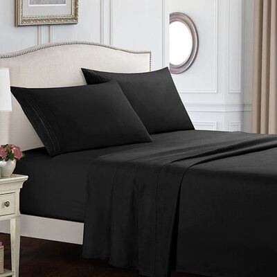 White Bed Sheet Set fitted flat bedding sets twin/king/queen