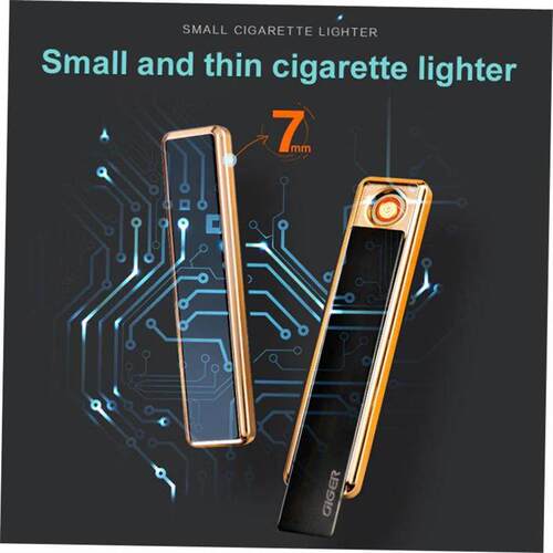 Fashion Cigarette Lighter Smoking Windproof Lighters USB Rec