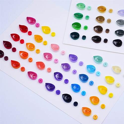 260 Colorful Strips Paper Quilling Paper Craft Mixed Origami