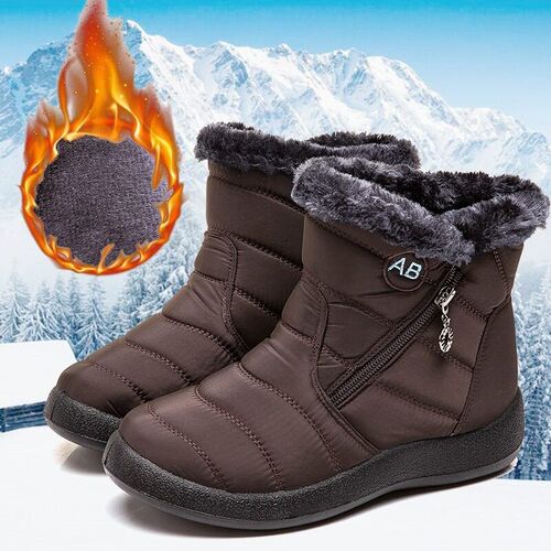 2025 Large Size Warm Womens Snow Boots Womens Side Zipper