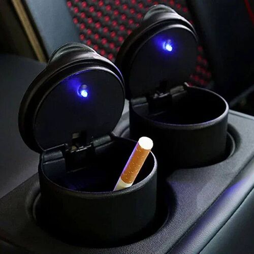 Portable Car LED Ashtray Garbage Storage Cup Cigarette Ashtr