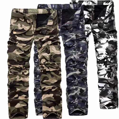 /21 winter new mens fleece thickened camouflage overalls wa