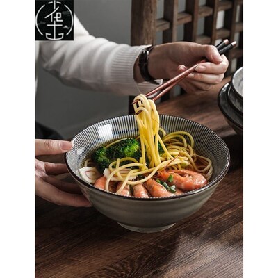 Japanese ceramic bowl commercial large ramen bowl rice bowl