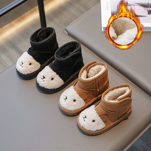 Baby Girl Snow Boots Childrens Short Boots Plus Velvet Thic
