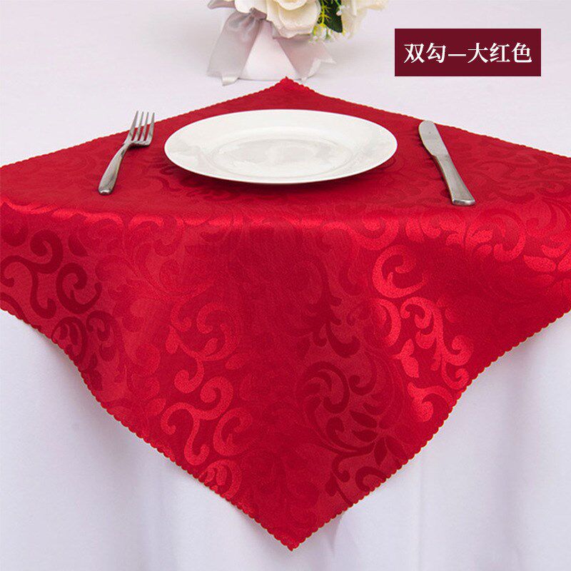 Polyester Jacquard Napkin Hotel Tablecloth Foldable Square W