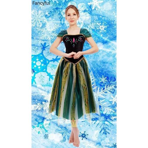 Adult Princess Dress Anna Cosplay Dress Performance Dresses