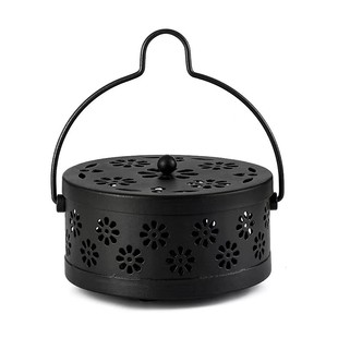 Metal Iron Mosquito Coil Insect Repellent Holder Case box