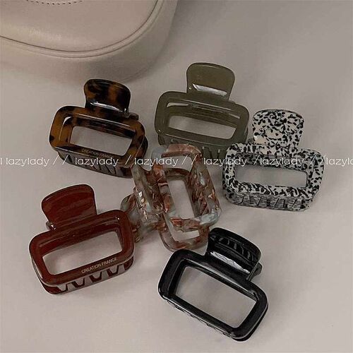Refined Thickened tic Acid Square Hairpin Back Head Clip Sma