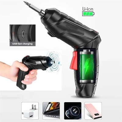 16pcs Cordless Electric Screwdriver Rechargeable  Lithium Ba
