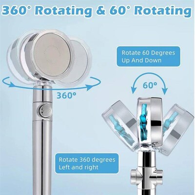 High-Pressure Shower Head Handheld Turbo Fan Showerhead With