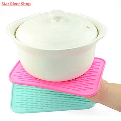 Kitchen Silicone Heat Resistant Table Mat Non-slip Pot Pan H