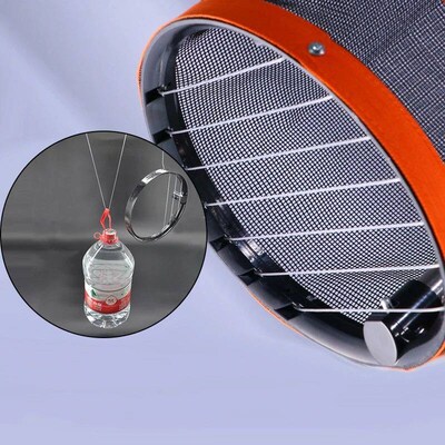 Huieson Table Tennis Ball Picker Bucket 23x23cm with 99cm De