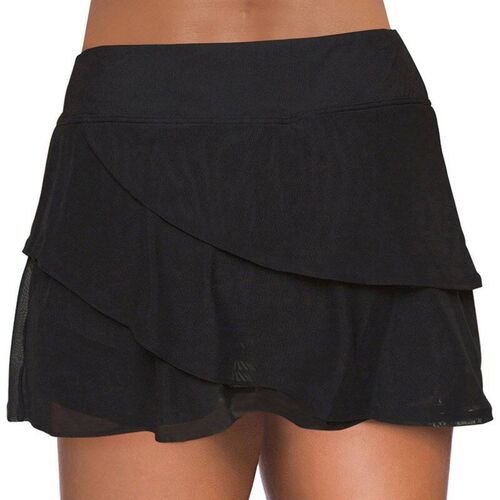 2025 Womens Mesh Beach Skirt High Waist Flat Angle Swim Shor